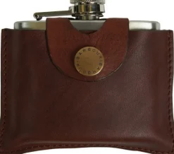 Barbour 4Oz Hinged Hipflask -Taskumatti, Ruskea