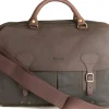 Barbour Wax Leather Briefcase Laukku, Olive