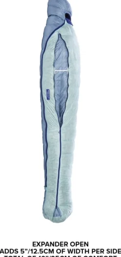 Big Agnes Torchlight Ul 20 850 Downtek Naisten Makuupussi, Petite, Sininen (Oikeakatinen)