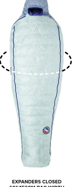 Big Agnes Torchlight Ul 20 850 Downtek Naisten Makuupussi, Petite, Sininen (Oikeakatinen)