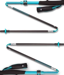 Black Diamond Distance Carbon Flz Poles Naisten Vaellussauvat, Turkoosi/Musta
