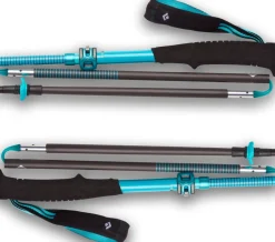 Black Diamond Distance Carbon Flz Poles Naisten Vaellussauvat, Turkoosi/Musta