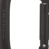 Black Diamond Oval Keylock Carabiner Klassinen Karbiini, Musta