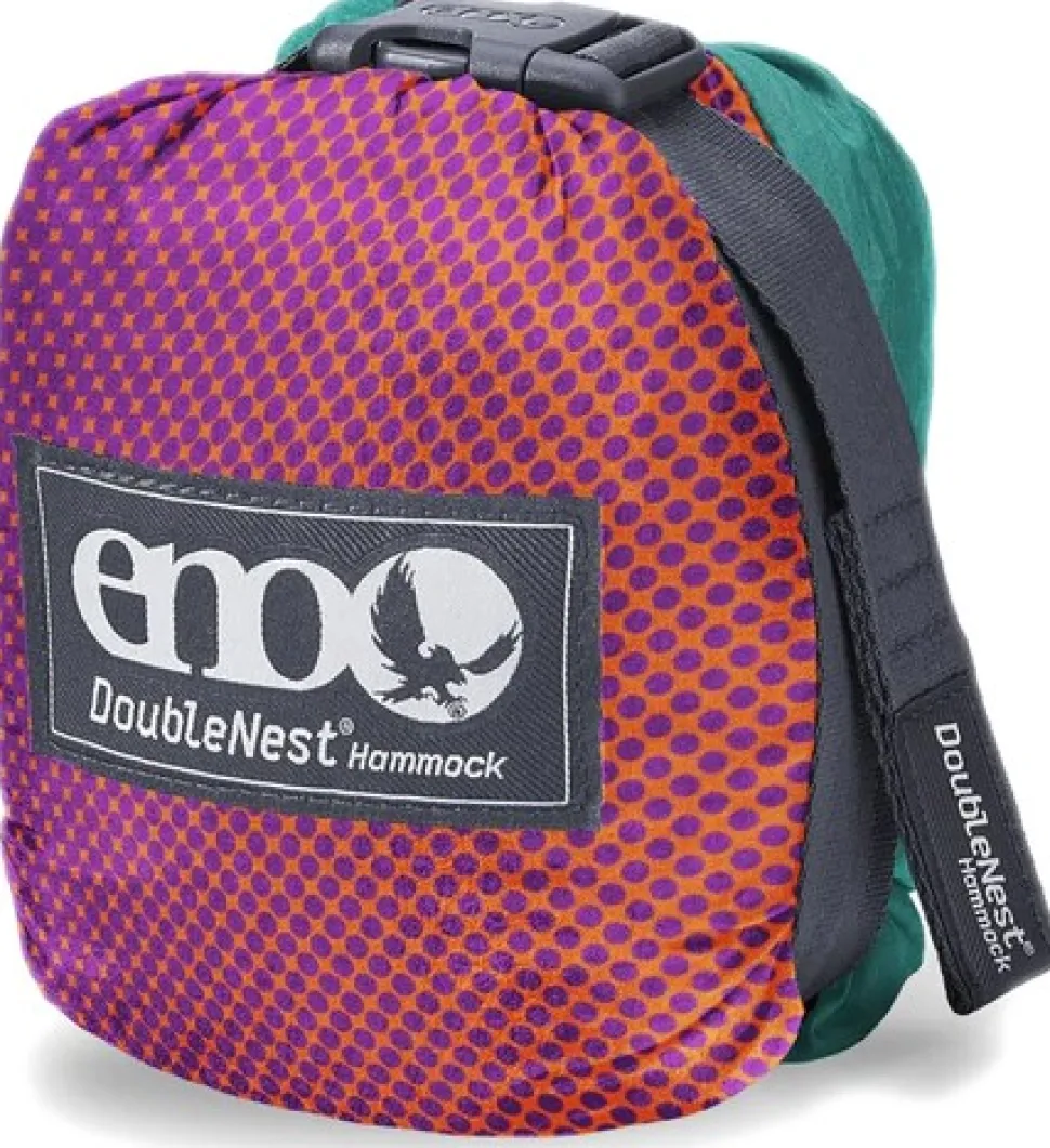Eno Doublenest Bluesign Print Kahden Hengen Riippumatto, Fade/Seaglass