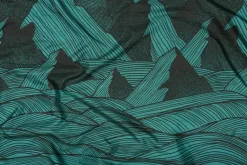 Eno Doublenest Bluesign Print Kahden Hengen Riippumatto, Mountains To Sea/Grey