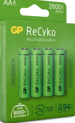 Gp Recyko Ladattava Aa-Paristo 2600Mah, 4 Kpl