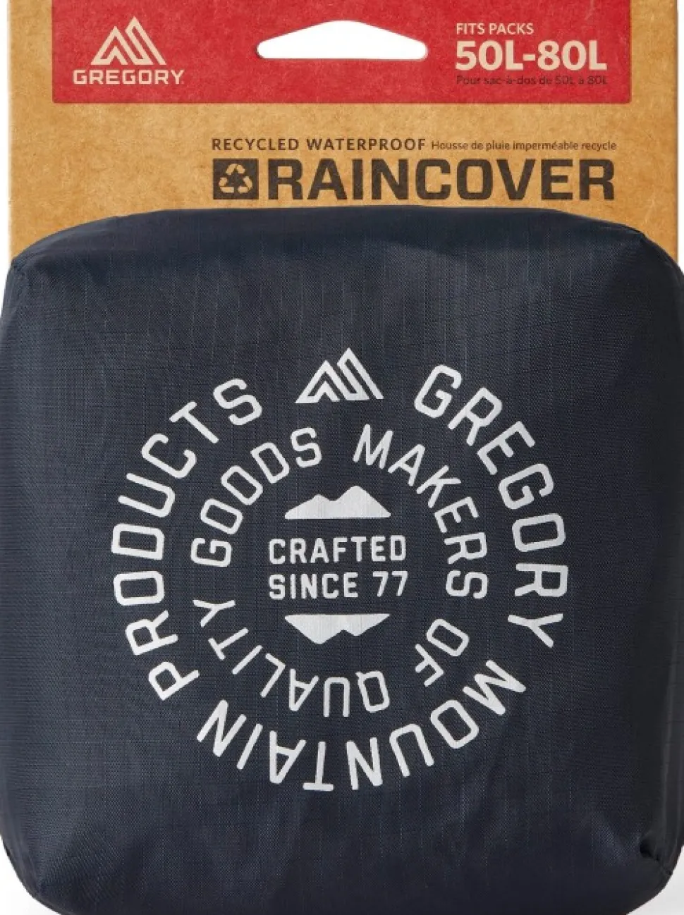 Gregory Raincover 50L-80L Sadesuoja, Musta