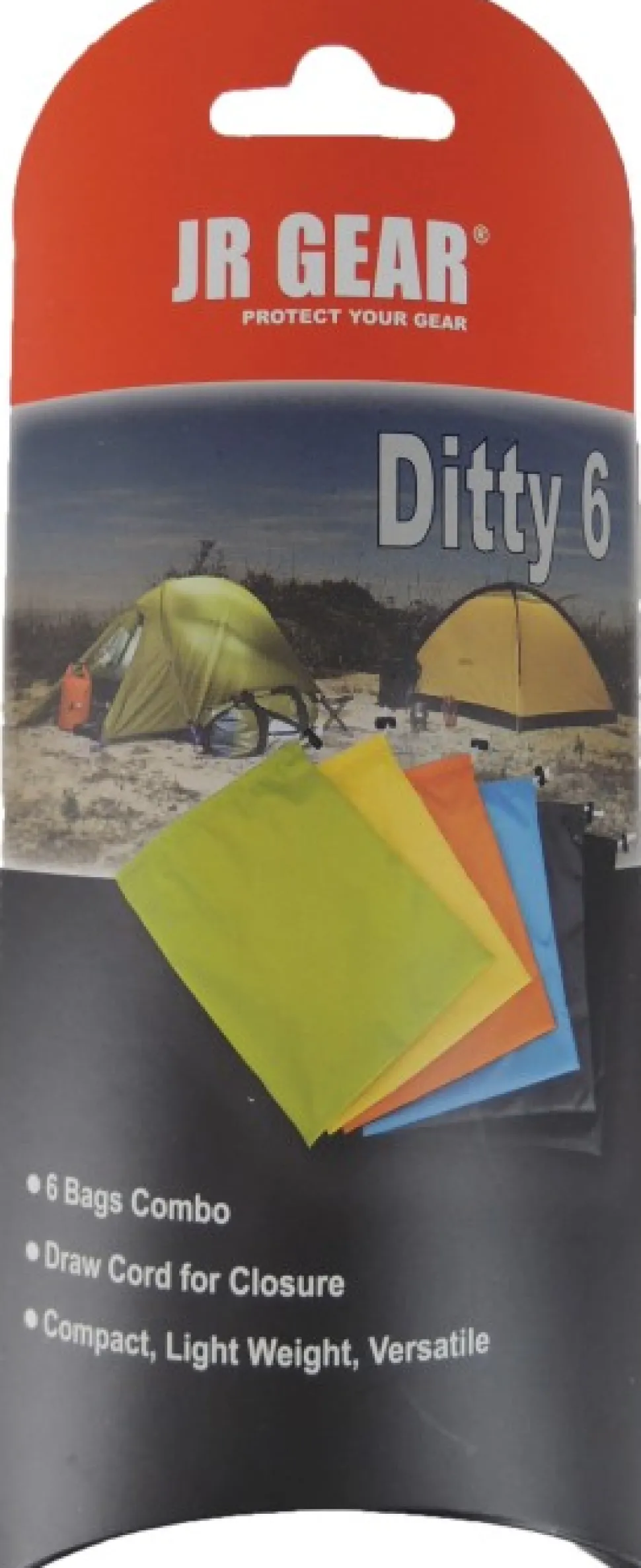 Jr Gear Ditty -Pakkauspussit, 6 Kpl