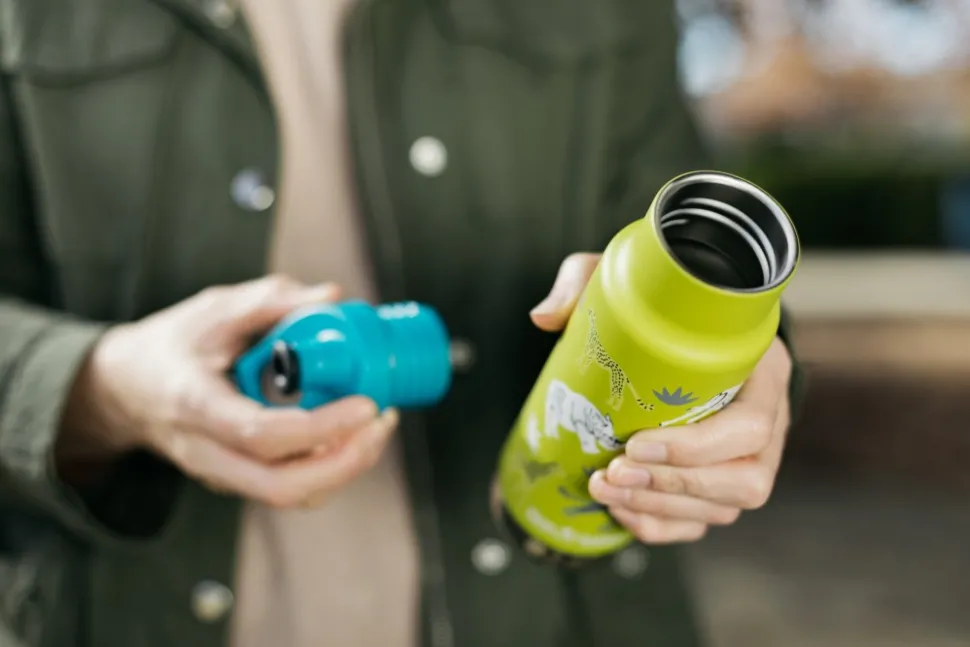 Klean Kanteen Kids Insulated Classic Narrow Lasten Juomapullo, 355 Ml, Sport Cap, Safari