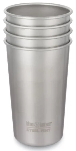Klean Kanteen Steel Pint 473 Ml 4-Pack Brushed Stainless