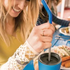 Klean Kanteen Straw Lid Juomakansi Pillinreialla, Musta