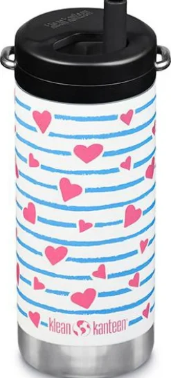 Klean Kanteen Tkwide 355Ml With Wide Twist Cap Heart Stripe