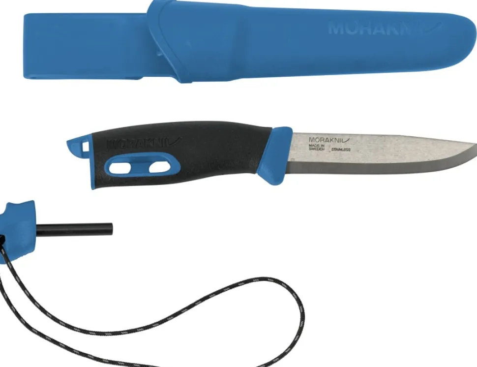 Morakniv Companion Spark Puukko Tulustikulla, Sininen
