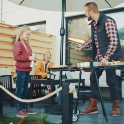Muurikka 2200W Sahkogrilli Vaunulla Ja Sivupoydilla