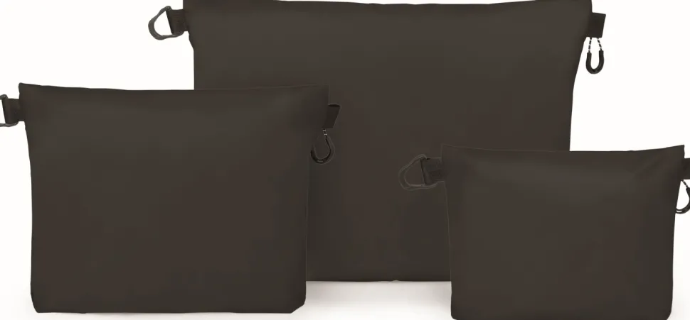 Osprey Zipper Sack Set Pakkauspussit, 3 Kpl, Musta