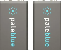 Pale Blue Li-Ion Ladattavat 9V-Paristot, 2 Kpl