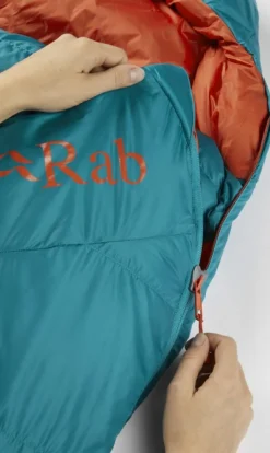 Rab Ascent 500 Untuvamakuupussi, Naisten Malli, -5°C Marina Blue