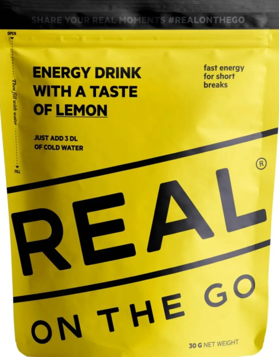 Real On The Go Taste Of Lemon Energiajuoma