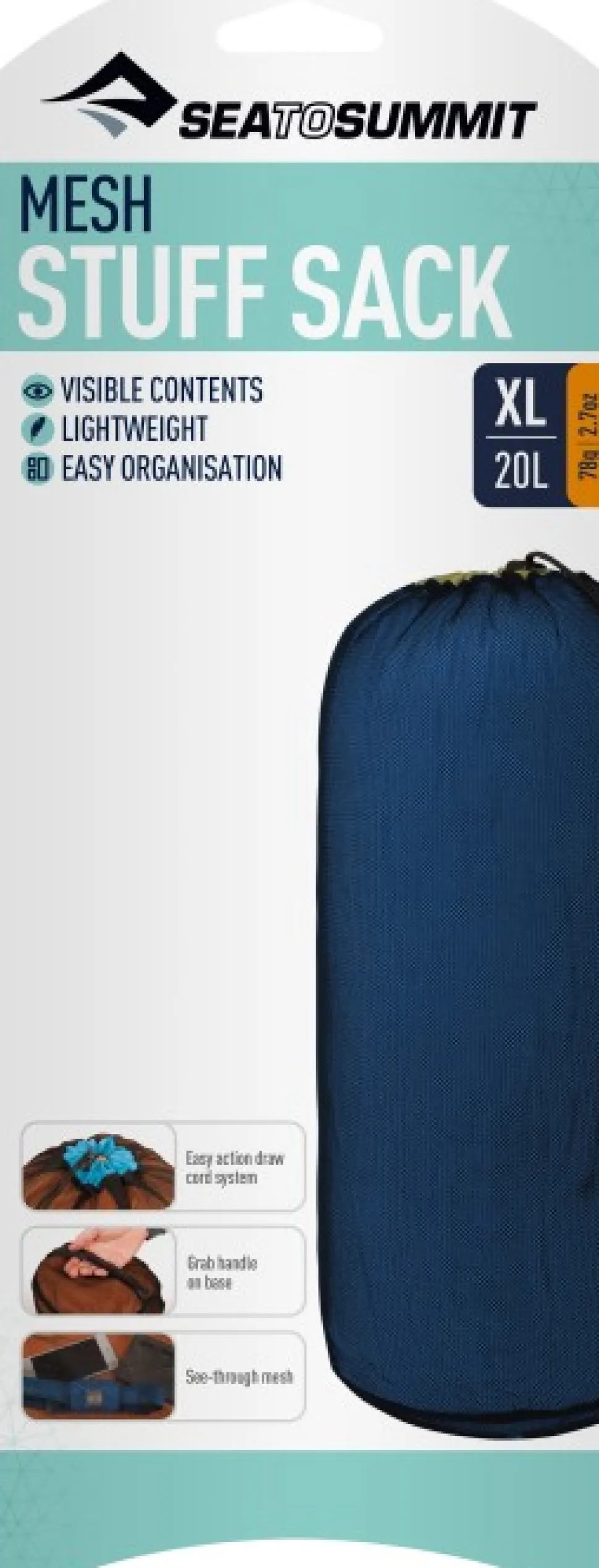 Sea To Summit Pakkauspussi, Mesh, Xl 20L, Punainen