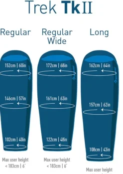 Sea To Summit Sleepbag Down Trek Tkii -8°C Regular Blue Unisex