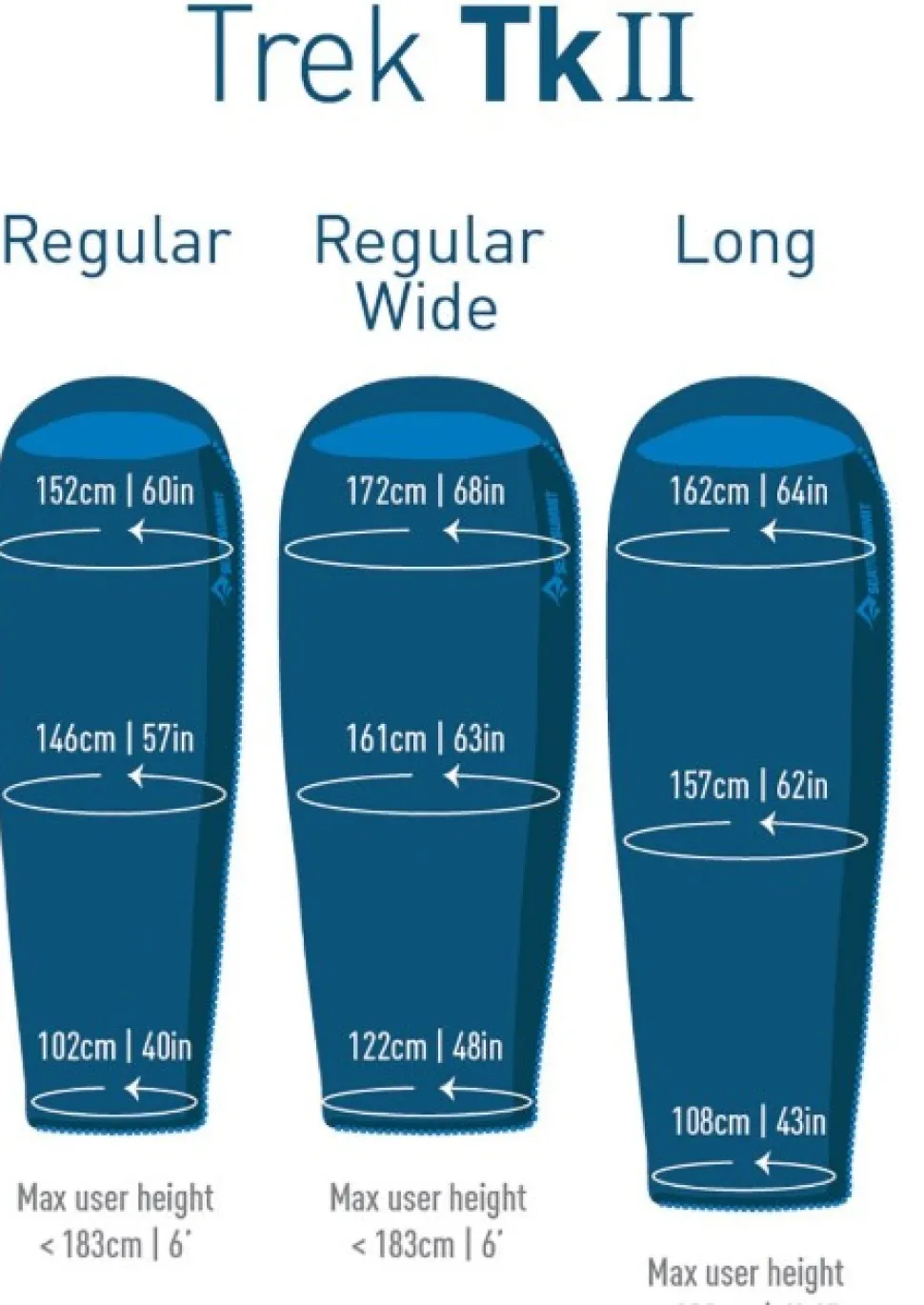 Sea To Summit Sleepbag Down Trek Tkii -8°C Long Blue Unisex
