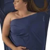 Sea To Summit Sleepliner Cotton Premium Mummy With Hood Navy Blue