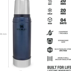 Stanley The Legendary Classic Bottle 0,75 L Termospullo, Tummansininen