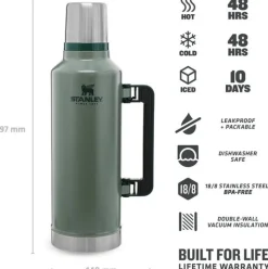 Stanley The Legendary Classic Bottle Termospullo, 2,3 L, Harmaavihrea