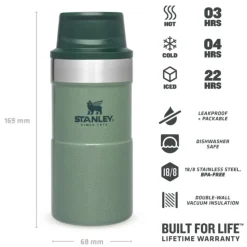 Stanley The Trigger-Action Travel Mug 0.25L Hammertone Green