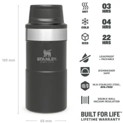 Stanley The Trigger-Action Travel Mug 0.25L Matte Black